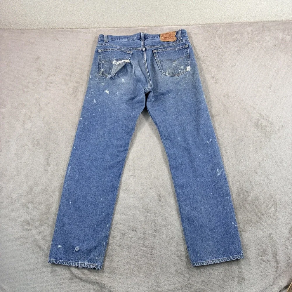 Vintage Levis 501xx Jeans Men 36x34 (Fits 34x31) Distressed Paint Made in USA